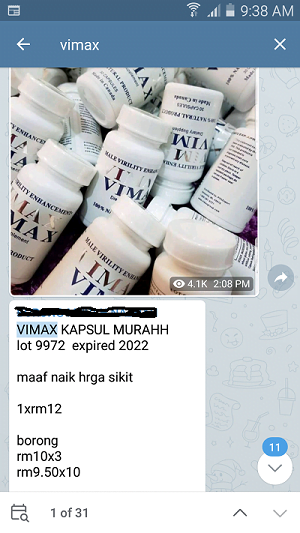 vimax 9972 fake tiruan